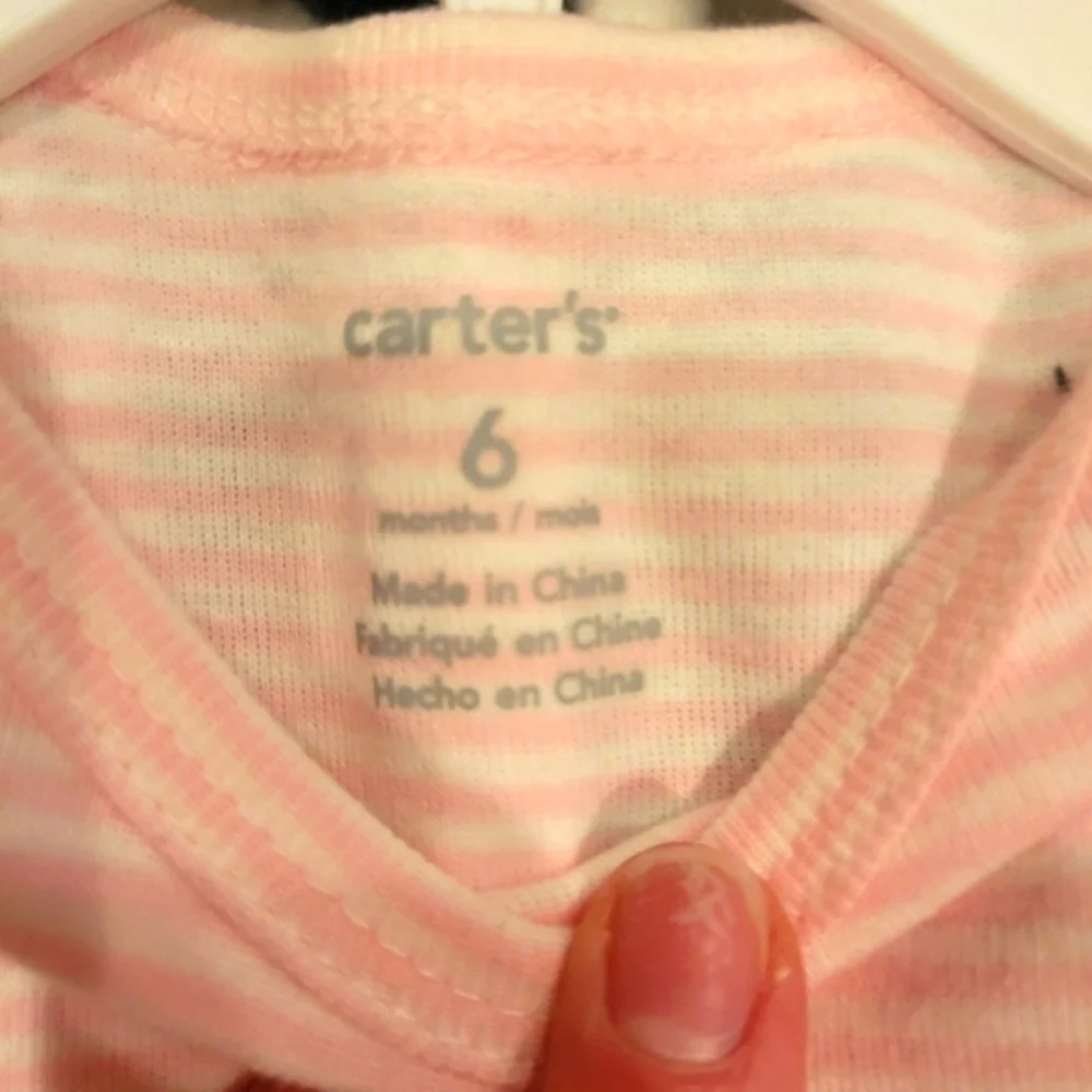 3 PIECE CARTER'S BABY GIRL ONESIE FLEECE PANTS FLEECE COAT SET SIZE 6 months new